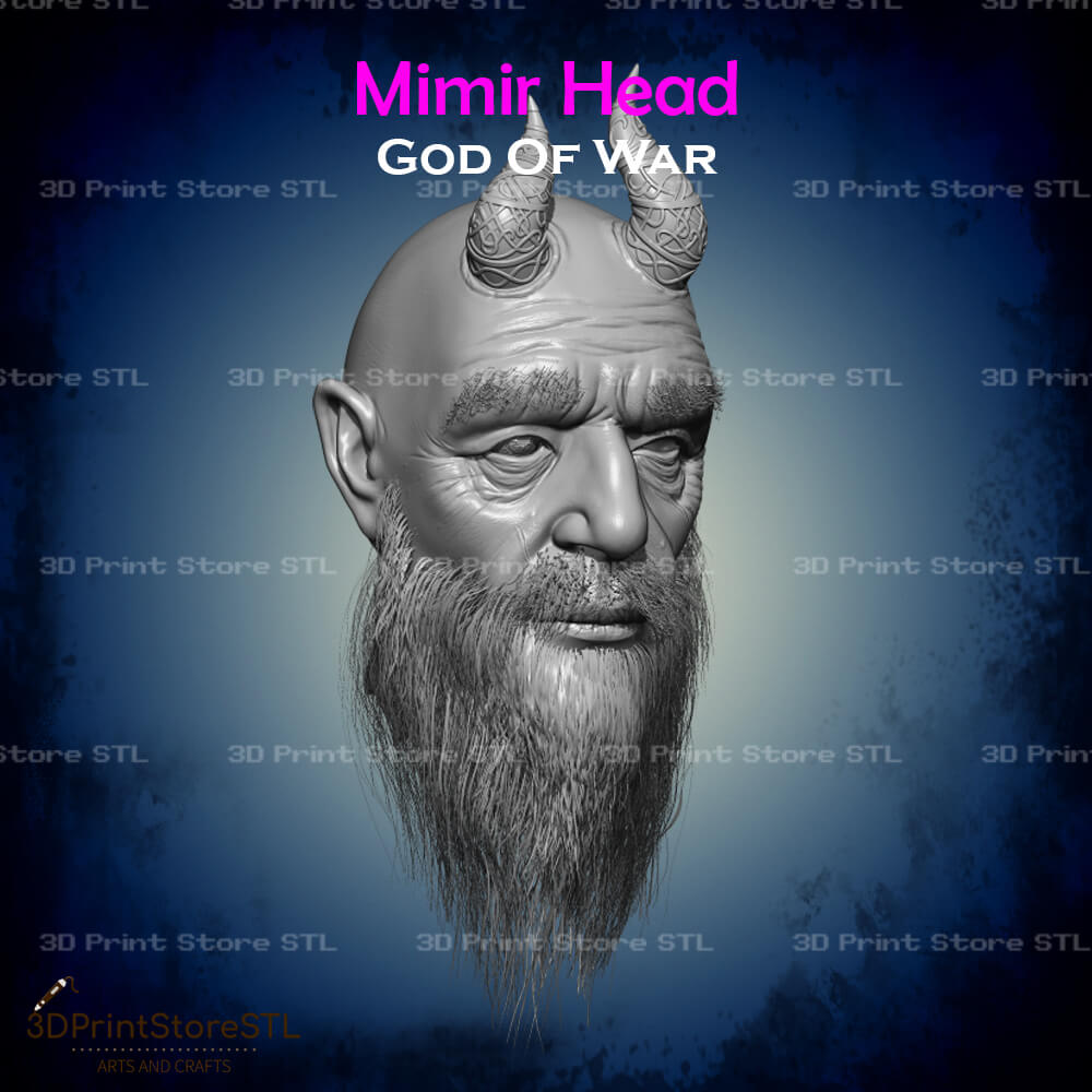 Mimir Head Cosplay God of War 3D Print Model STL File 3DPrintStoreSTL