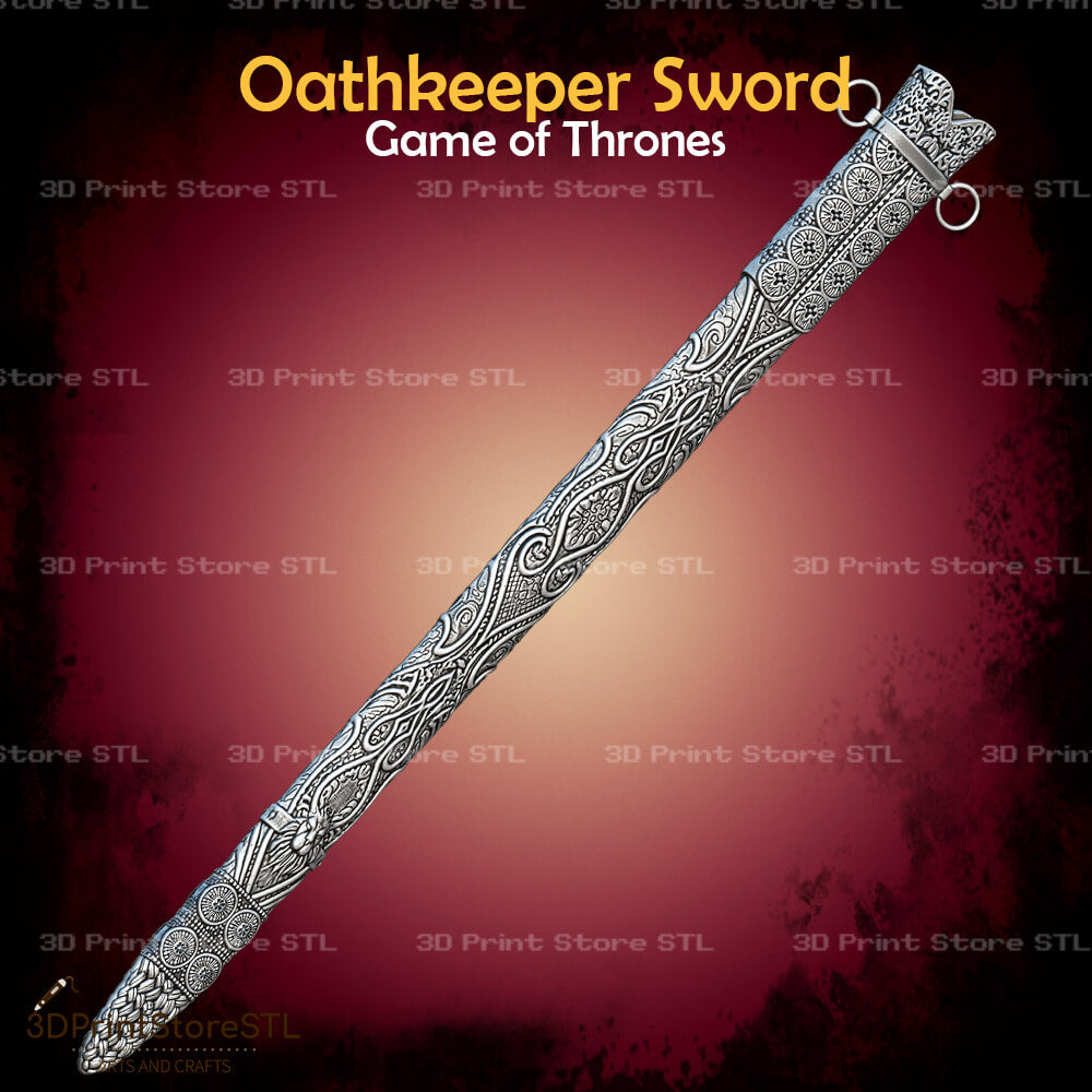 Oathkeeper Sword STL File for Game of Thrones Cosplay and 3D Print Model 