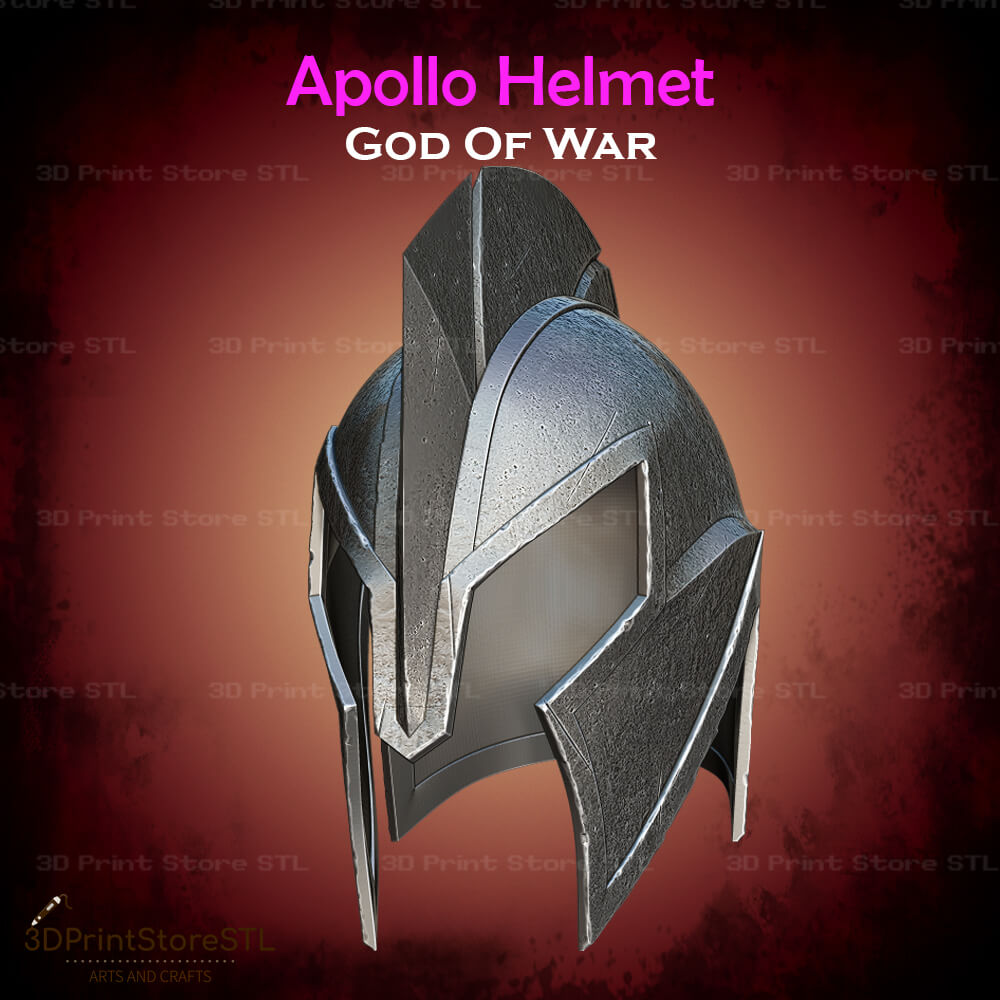 Apollo Helmet STL File for God of War Cosplay and 3D Print Model