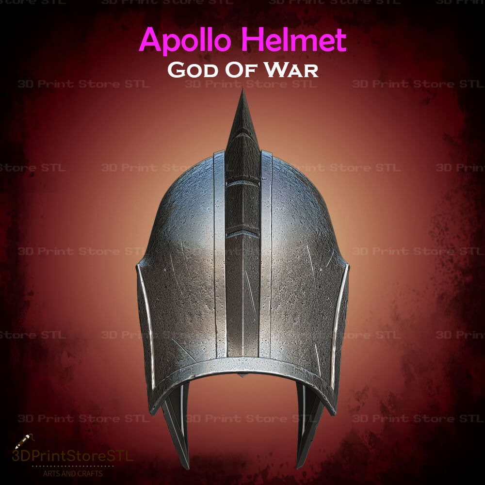 Apollo Helmet STL File for God of War Cosplay and 3D Print Model
