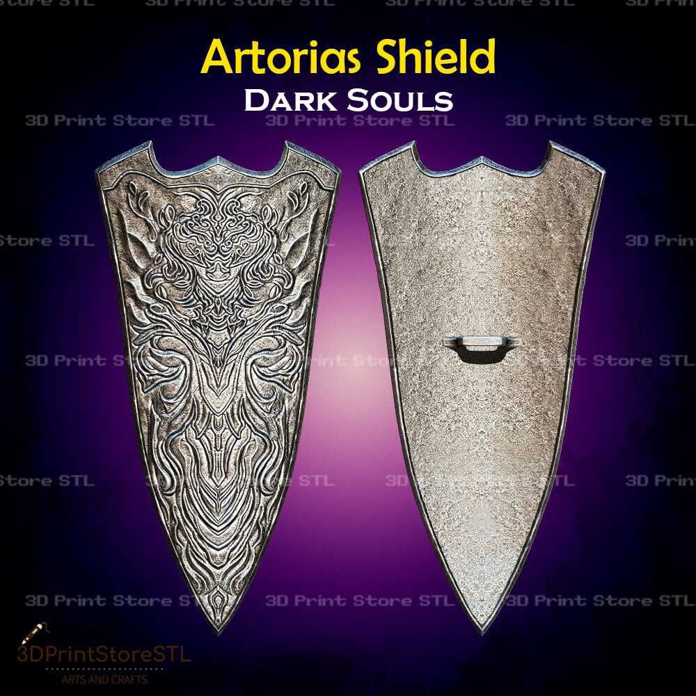 Greatshield of Artorias STL File for Dark Souls Cosplay and 3D Print Model