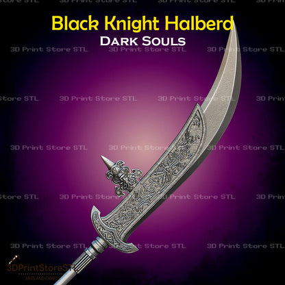 Black Knight Halberd STL File for Dark Souls Cosplay and 3D Print Model