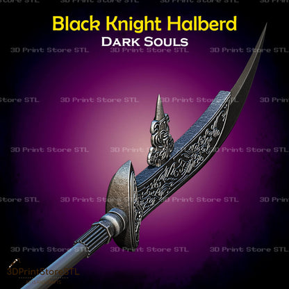 Black Knight Halberd STL File for Dark Souls Cosplay and 3D Print Model