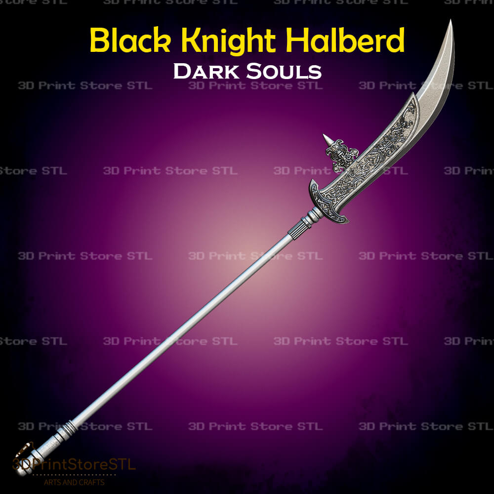 Black Knight Halberd STL File for Dark Souls Cosplay and 3D Print Model