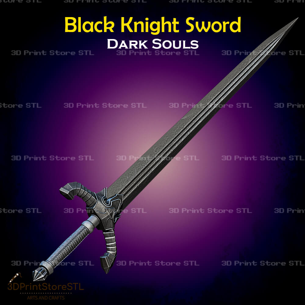 Black Knight Sword STL File for Dark Souls Cosplay and 3D Print Model