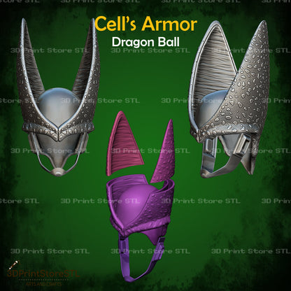 Cell Armor STL File for Dragon Ball Cosplay and 3D Print Model