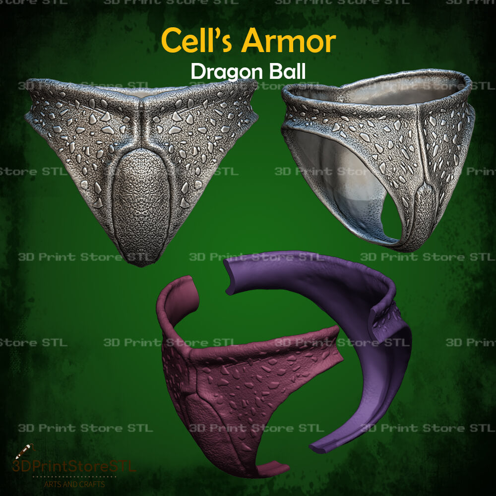 Cell Armor STL File for Dragon Ball Cosplay and 3D Print Model