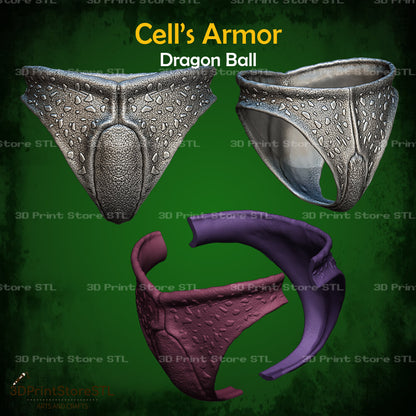 Cell Armor STL File for Dragon Ball Cosplay and 3D Print Model