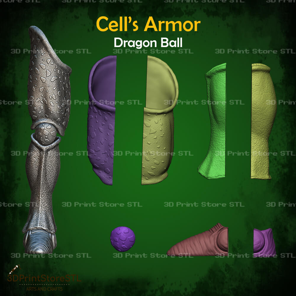 Cell Armor STL File for Dragon Ball Cosplay and 3D Print Model