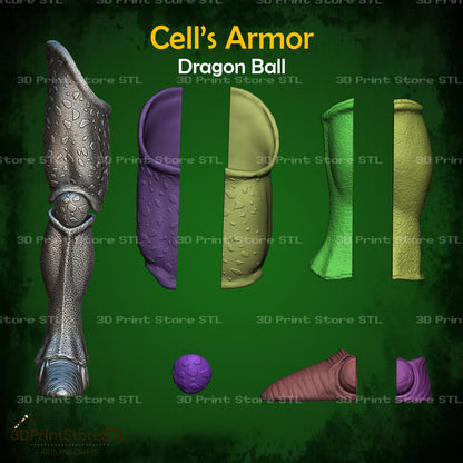 Cell Armor STL File for Dragon Ball Cosplay and 3D Print Model