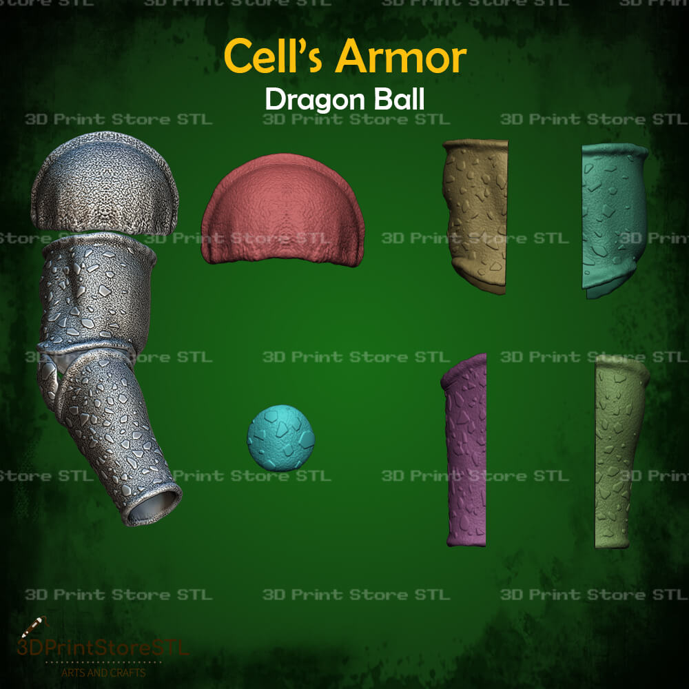 Cell Armor STL File for Dragon Ball Cosplay and 3D Print Model