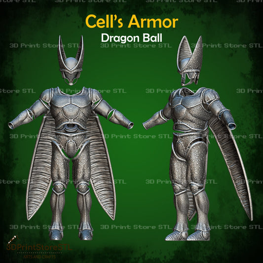 Cell Armor STL File for Dragon Ball Cosplay and 3D Print Model
