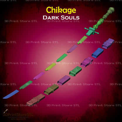Chikage STL File for Dark Souls Cosplay and 3D Print Model
