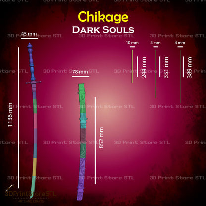 Chikage STL File for Dark Souls Cosplay and 3D Print Model