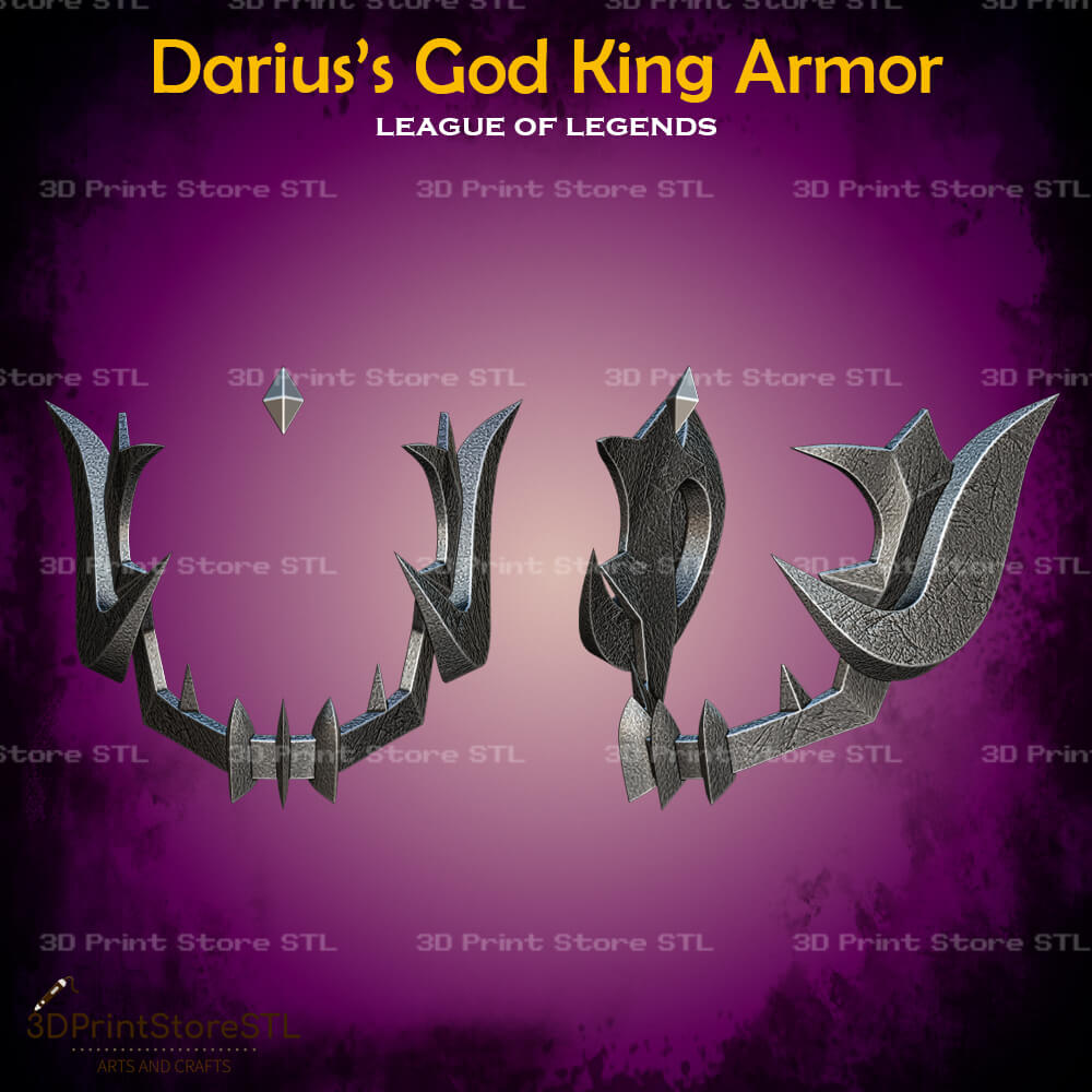 Darius God King Set STL File for League of Legends Cosplay and 3D Print Model