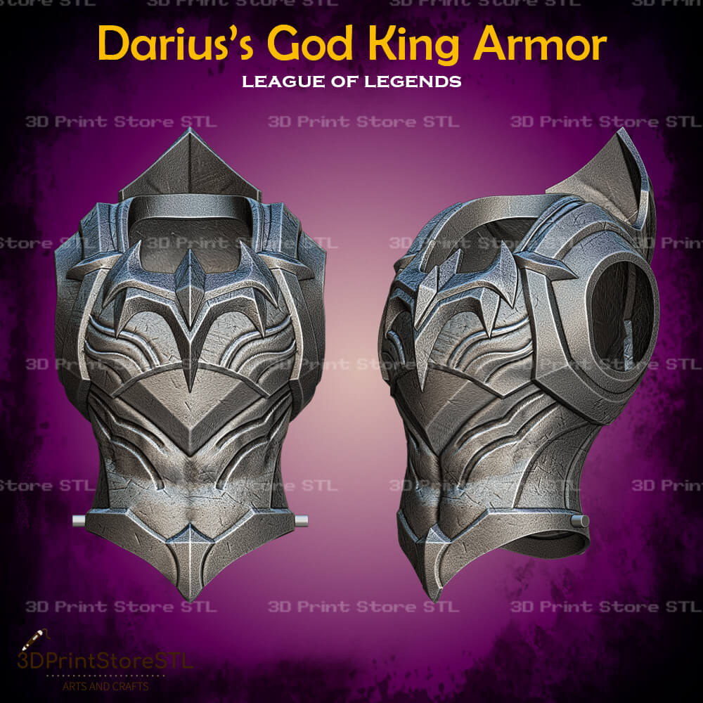 Darius God King Set STL File for League of Legends Cosplay and 3D Print Model