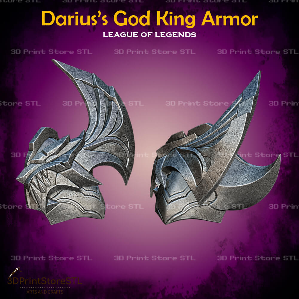 Darius God King Set STL File for League of Legends Cosplay and 3D Print Model