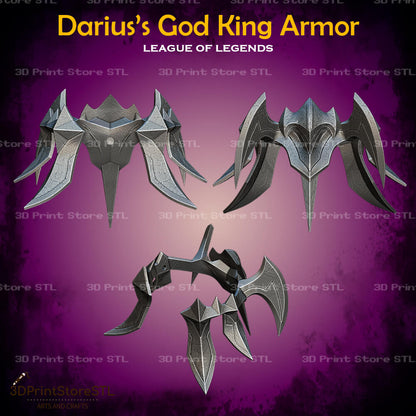 Darius God King Set STL File for League of Legends Cosplay and 3D Print Model