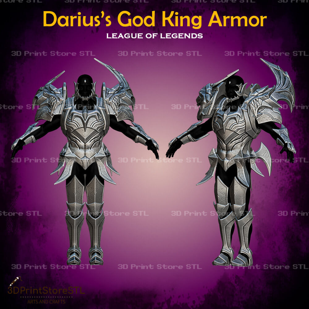 Darius God King Set STL File for League of Legends Cosplay and 3D Print Model