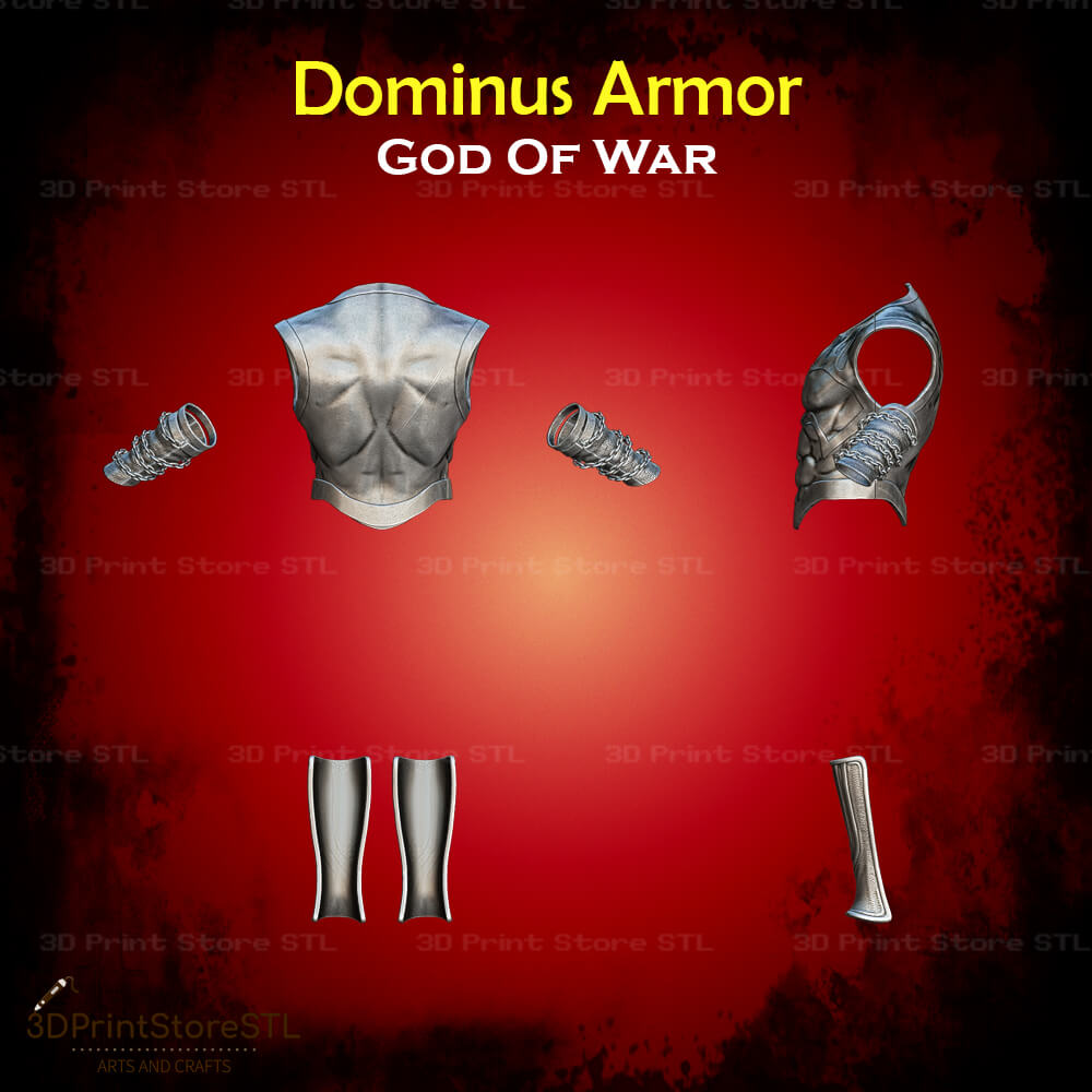 Dominus Armor STL File for God of War Cosplay and 3D Print Model