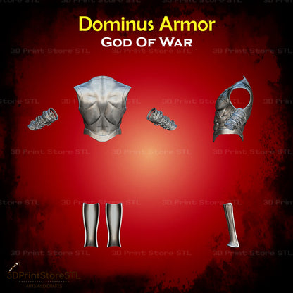 Dominus Armor STL File for God of War Cosplay and 3D Print Model