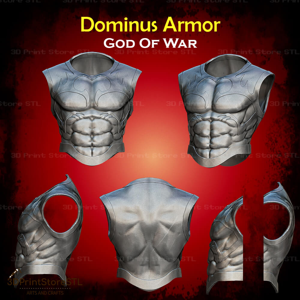 Dominus Armor STL File for God of War Cosplay and 3D Print Model