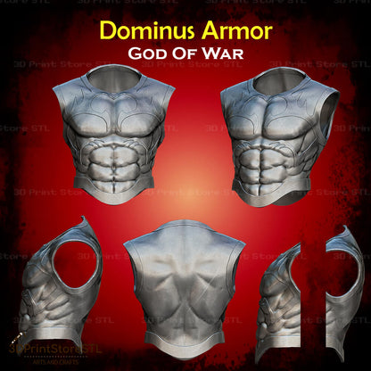 Dominus Armor STL File for God of War Cosplay and 3D Print Model