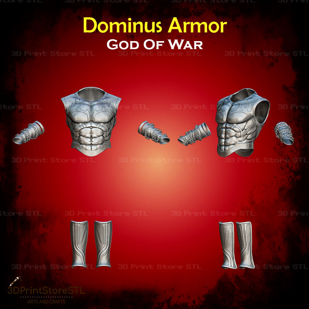 Dominus Armor STL File for God of War Cosplay and 3D Print Model