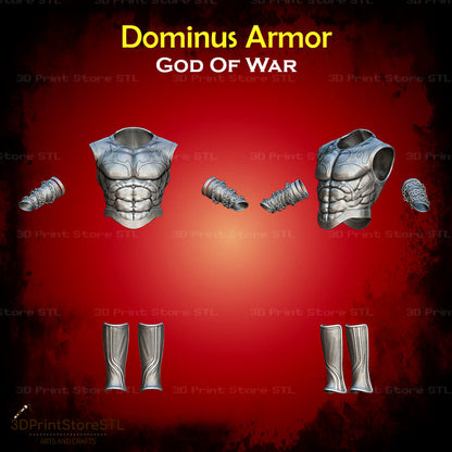 Dominus Armor STL File for God of War Cosplay and 3D Print Model
