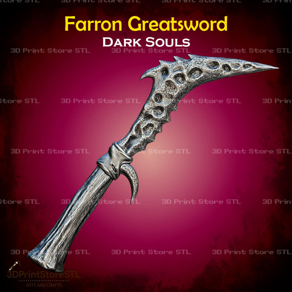 Farron Greatsword STL File for Dark Souls Cosplay and 3D Print Model