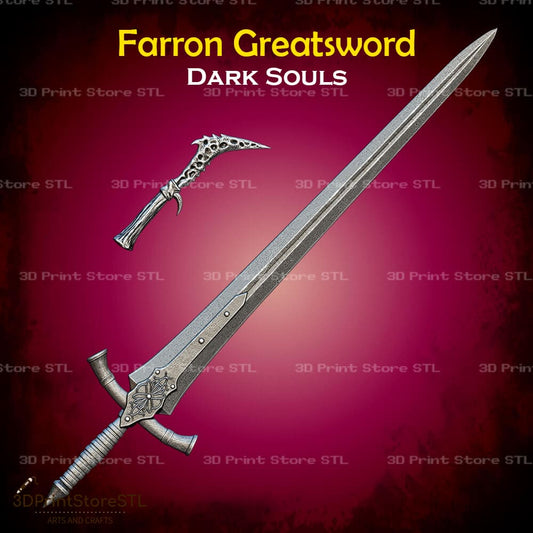 Farron Greatsword STL File for Dark Souls Cosplay and 3D Print Model