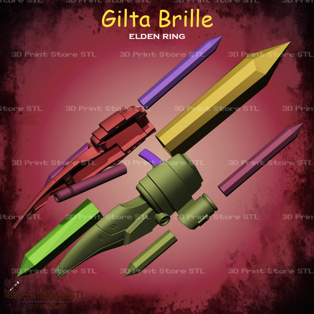 gilta brille stl file for shangri-la frontier cosplay and 3d print model 