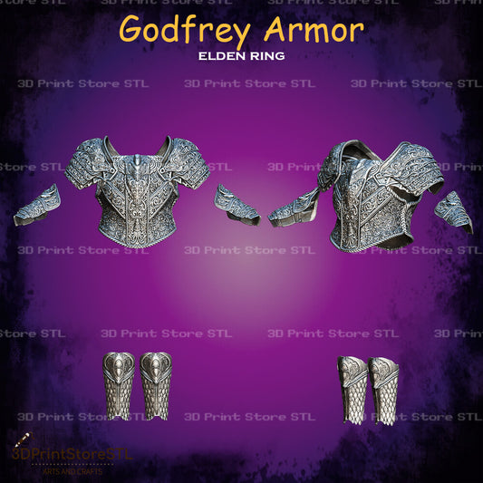 Godfrey Set STL File for Elden Ring Cosplay and 3D Print Model