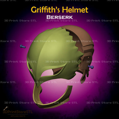 Griffith Helmet STL File for Berserk Cosplay and 3D Print Model