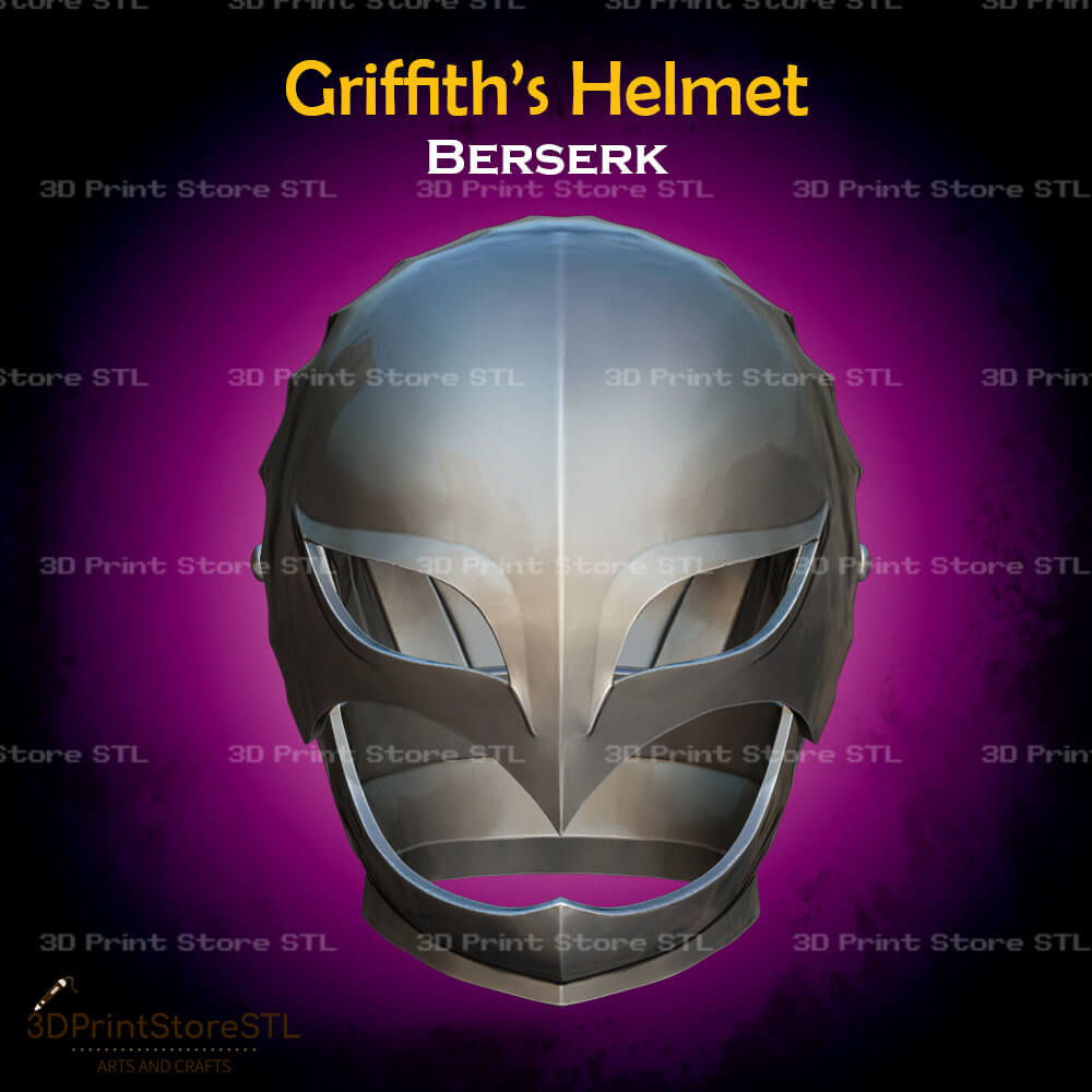 Griffith Helmet STL File for Berserk Cosplay and 3D Print Model