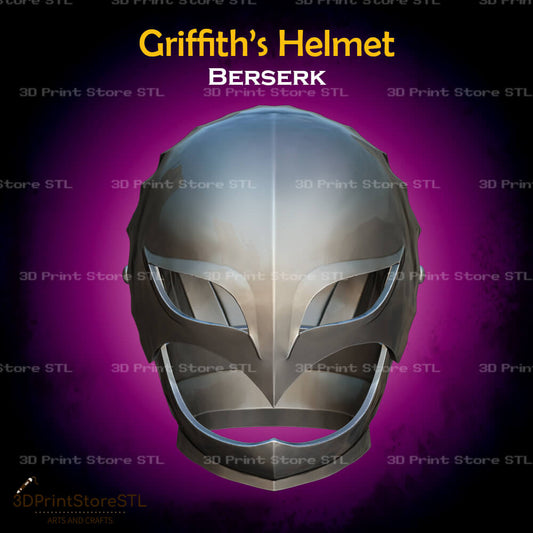 Griffith Helmet STL File for Berserk Cosplay and 3D Print Model