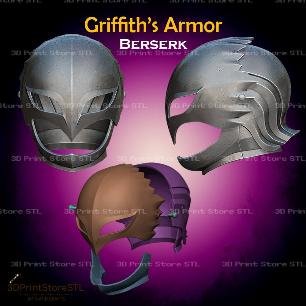 Griffith Set STL File for Berserk Cosplay and 3D Print Model