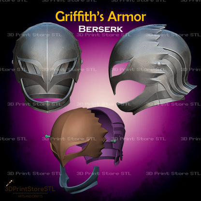 Griffith Set STL File for Berserk Cosplay and 3D Print Model