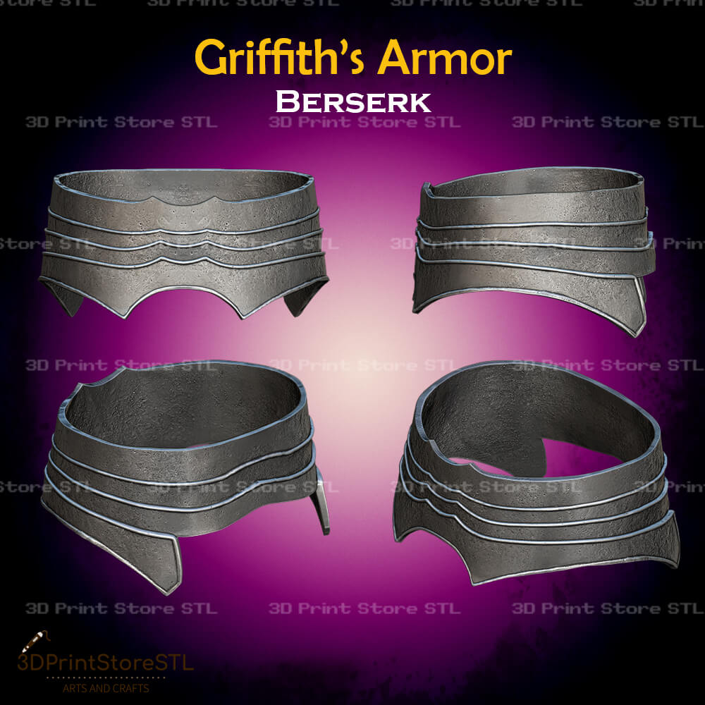 Griffith Set STL File for Berserk Cosplay and 3D Print Model