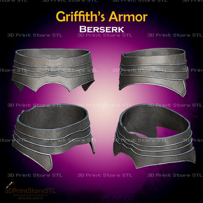 Griffith Set STL File for Berserk Cosplay and 3D Print Model