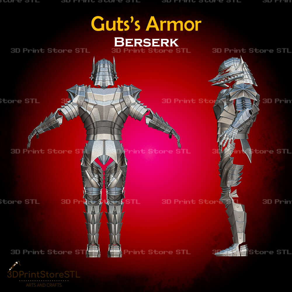 Guts Armor STL File for Berserk Cosplay and 3D Print Model