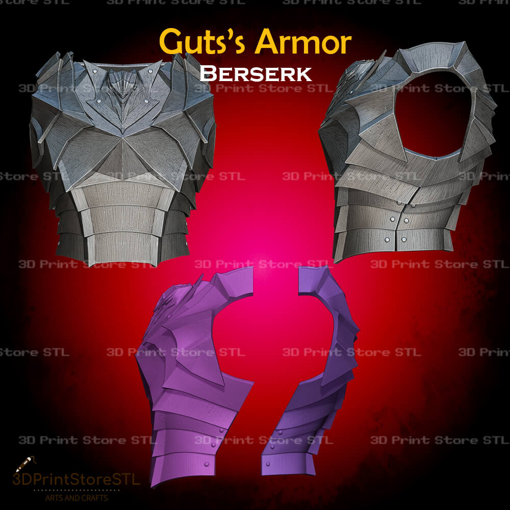 Guts Armor STL File for Berserk Cosplay and 3D Print Model