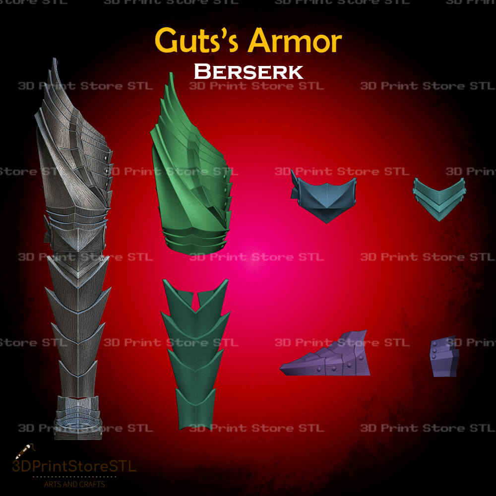 Guts Armor STL File for Berserk Cosplay and 3D Print Model