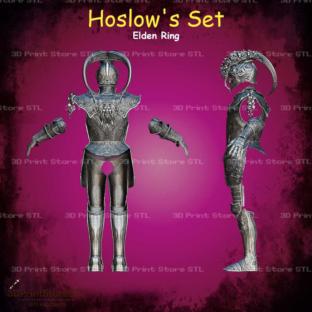 Hoslows Set STL File for Elden Ring Cosplay and 3D Print Model