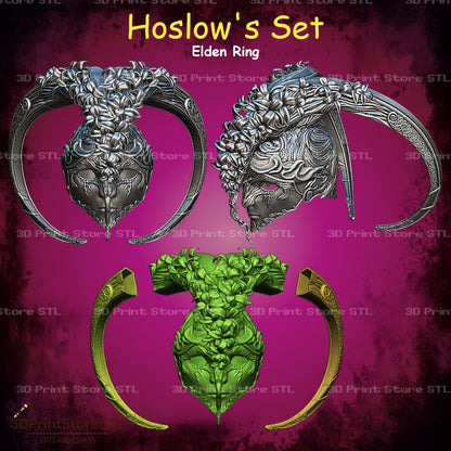 Hoslows Set STL File for Elden Ring Cosplay and 3D Print Model
