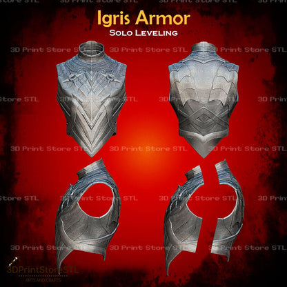 Igris Armor STL File for Solo Leveling Cosplay and 3D Print Model