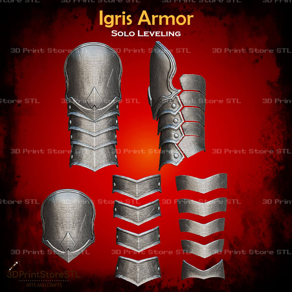 Igris Armor STL File for Solo Leveling Cosplay and 3D Print Model