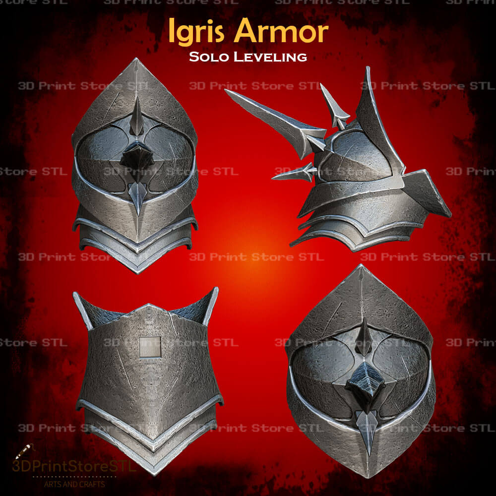Igris Armor STL File for Solo Leveling Cosplay and 3D Print Model
