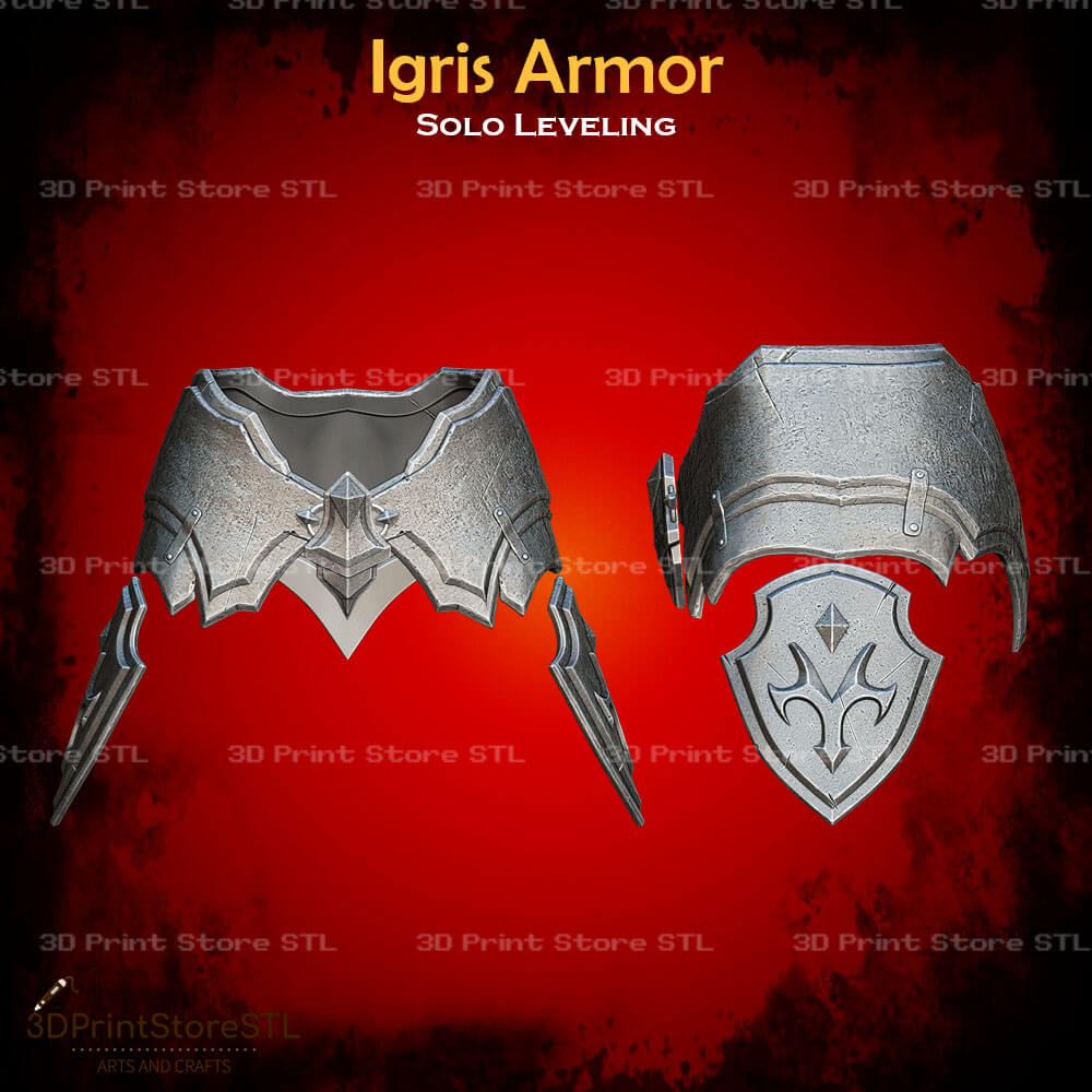 Igris Armor STL File for Solo Leveling Cosplay and 3D Print Model
