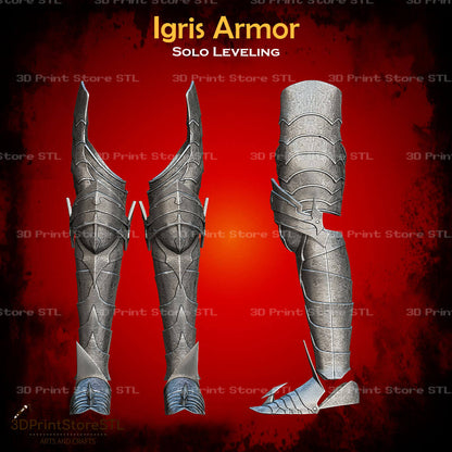 Igris Armor STL File for Solo Leveling Cosplay and 3D Print Model